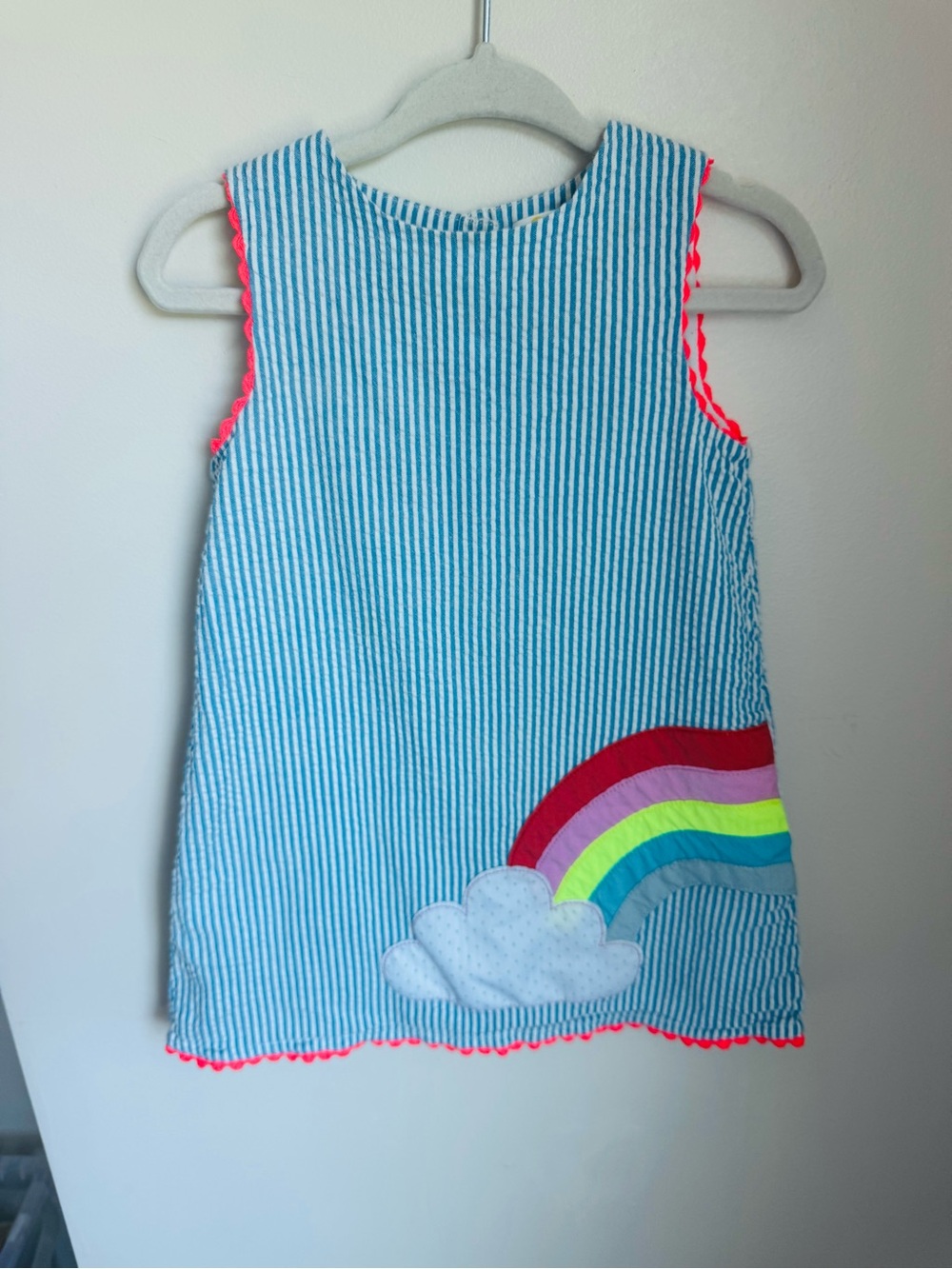 Baby Boden Rainbow Shift Dress Size 12-18M